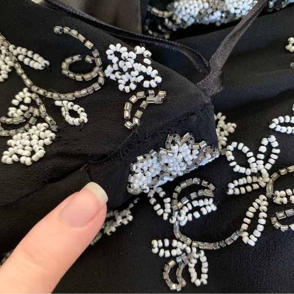 SOLD Stunning Vintage Y2K Asymmetrical Beaded Dress Cache Sz 6 - Picture 16 of 16